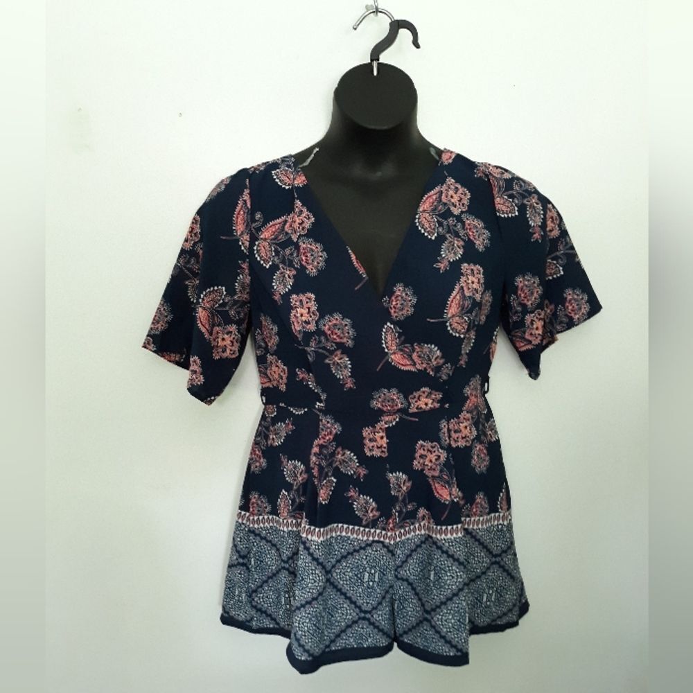 Trixxi navy blue lightweight romper